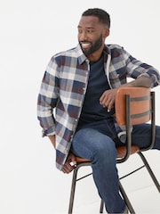 FatFace Blue Long Sleeve Buffalo Check Shirt - Image 4 of 7