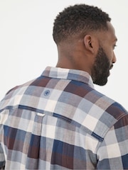 FatFace Blue Long Sleeve Buffalo Check Shirt - Image 6 of 7