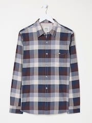 FatFace Blue Long Sleeve Buffalo Check Shirt - Image 7 of 7
