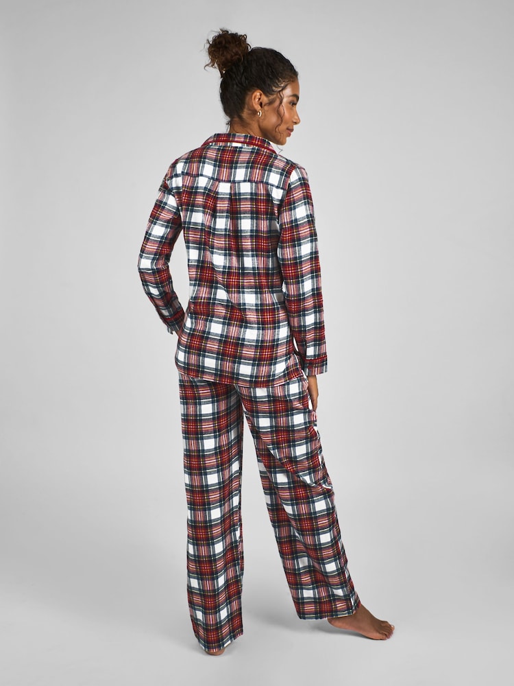JoJo Maman Bébé Maternity Check Woven Pyjama Set - Image 2 of 5