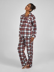 JoJo Maman Bébé Maternity Check Woven Pyjama Set - Image 3 of 5