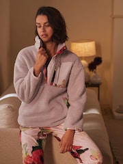 B By Ted Baker Pink Cosy Borg Hoodie - Image 2 of 4