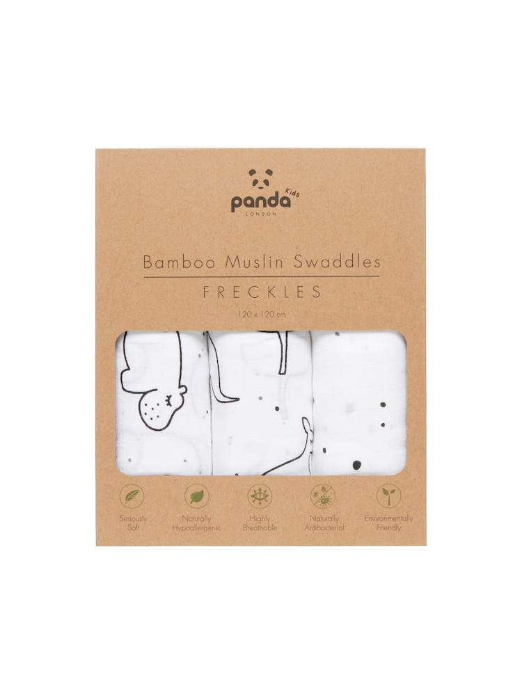 Panda London 3 Pack Freckles Muslins - Image 1 of 4