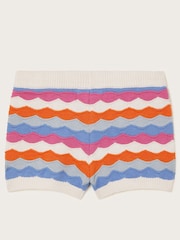 Monsoon Multi Wavy 100% Cotton Stripe Knit Shorts - Image 3 of 4