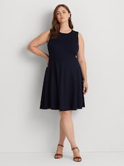 Lauren Ralph Lauren Curve Charley Ponte Fit & Flare Dress - Image 1 of 9