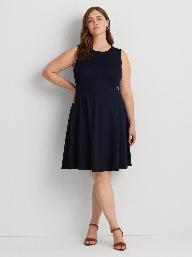 Lauren Ralph Lauren Curve Charley Ponte Fit & Flare Dress - Image 1 of 9