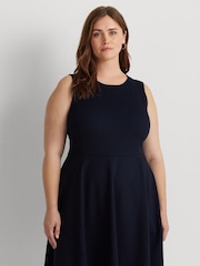 Lauren Ralph Lauren Curve Charley Ponte Fit & Flare Dress - Image 3 of 9