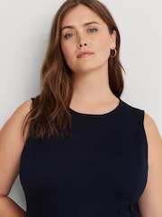 Lauren Ralph Lauren Curve Charley Ponte Fit & Flare Dress - Image 5 of 9