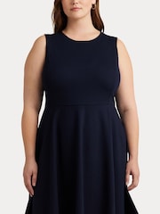 Lauren Ralph Lauren Curve Charley Ponte Fit & Flare Dress - Image 7 of 9