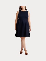 Lauren Ralph Lauren Curve Charley Ponte Fit & Flare Dress - Image 8 of 9