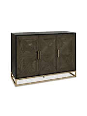 Bentley Designs Fumed Oak Brass Athena Narrow Sideboard - Image 2 of 5