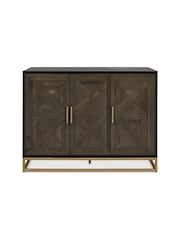 Bentley Designs Fumed Oak Brass Athena Narrow Sideboard - Image 3 of 5