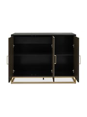 Bentley Designs Fumed Oak Brass Athena Narrow Sideboard - Image 4 of 5