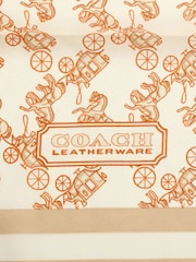 COACH COACH Horse And Carriage Silk Square Pink Scarve - Image 4 of 4