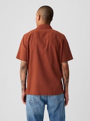 Gap Red Linen-Cotton Short Sleeve Shirt - Image 2 of 4