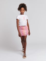 Juicy Couture Girls 100% Cotton Lettuce Hem Cropped T-Shirt - Bild 3 von 5