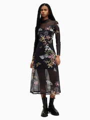 AllSaints Black Sanibel Hanna Dress - Image 1 of 7