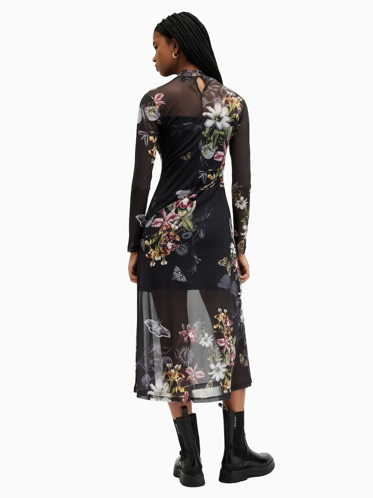 AllSaints Black Sanibel Hanna Dress - Image 2 of 7