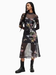 AllSaints Black Sanibel Hanna Dress - Image 4 of 7