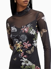 AllSaints Black Sanibel Hanna Dress - Image 5 of 7