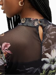 AllSaints Black Sanibel Hanna Dress - Image 6 of 7