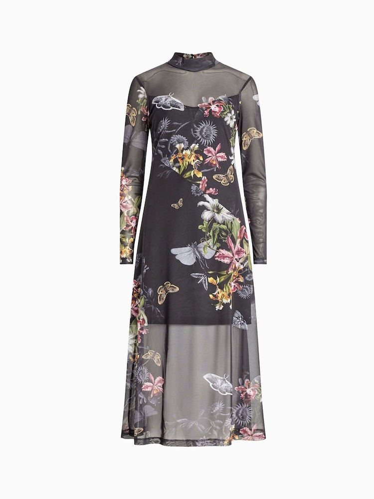AllSaints Black Sanibel Hanna Dress - Image 7 of 7