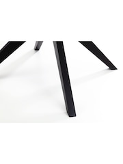 Julian Bowen Black Hayden Round Glass 120cm Table - Image 5 of 5