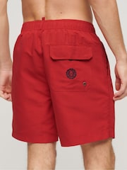 Superdry Red Recycled Polo 17 Inch Swim Shorts - Image 2 of 3