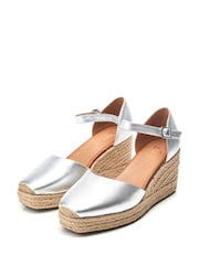 Moda in Pelle Gialla Square Toe Espadrille Wedges - Image 2 of 4