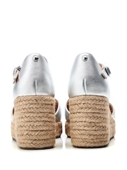 Moda in Pelle Gialla Square Toe Espadrille Wedges - Image 3 of 4