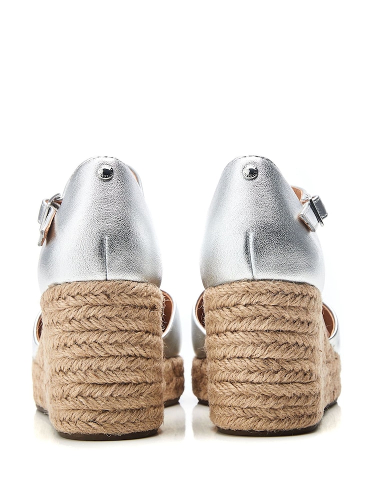 Moda in Pelle Gialla Square Toe Espadrille Wedges - Image 3 of 4