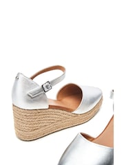 Moda in Pelle Gialla Square Toe Espadrille Wedges - Image 4 of 4