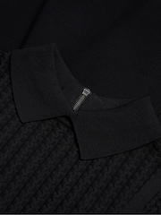 Ted Baker Black Knitted Miiaaa Skater Dress With Collar - Image 5 of 6