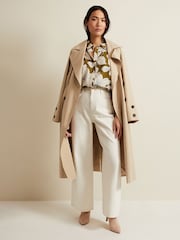 Phase Eight Green Lena Linear Floral Shirt - Image 6 of 7