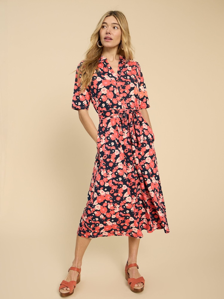 White Stuff Red Ava Jersey Dress - Image 1 of 1