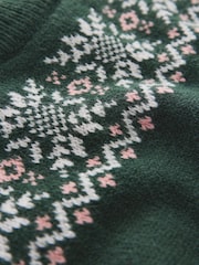 Dark Green Matching Family Womens Christmas Hamish The Highland Cow Jumper with Wool - Image 8 of 8