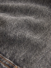 Washed Black Seam Front Denim Shirt - Image 6 of 7