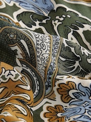 Khaki Green Gathered Tie Neck Volume Sleeve Maxi Dress - Image 7 of 7