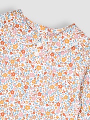 JoJo Maman Bébé Mustard Ditsy Floral Peter Pan Top - Image 3 of 3