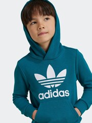 adidas Teal Blue Kids Originals Adicolor Hoodie Set - Image 4 of 5