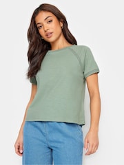 PixieGirl Petite Green Crochet Trim Top - Image 1 of 5