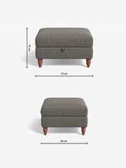 MADE.COM Basket Weave Dark Natural Orson Footstool - Image 3 of 3
