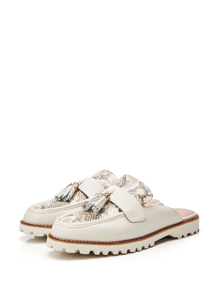 Weiß - Moda in Pelle Etana Cleated Plan Shoes - Bild 2 von 4 Weiß - Moda in Pelle Etana Cleated Plan Shoes - Bild 2 von 4