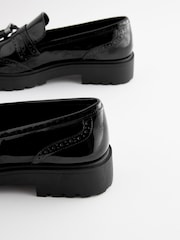 Black Patent Forever Comfort® Chunky Brogue Tassel Loafers - Image 4 of 5