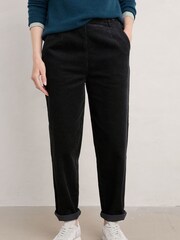 Seasalt Cornwall Black Porfell 100% Cotton Trousers - Image 3 of 5