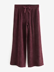 Burgundy Pull On Wide Leg Corduroy Trousers - Image 6 of 8