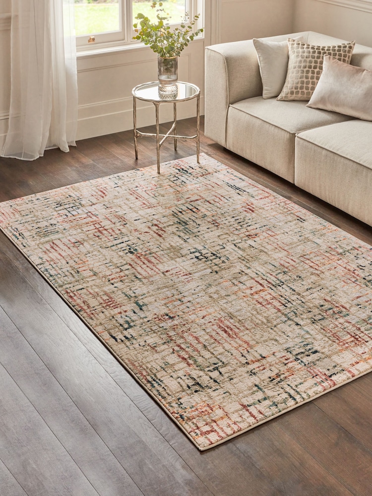 Natural Kila Abstract Lines Rug - Image 1 of 5