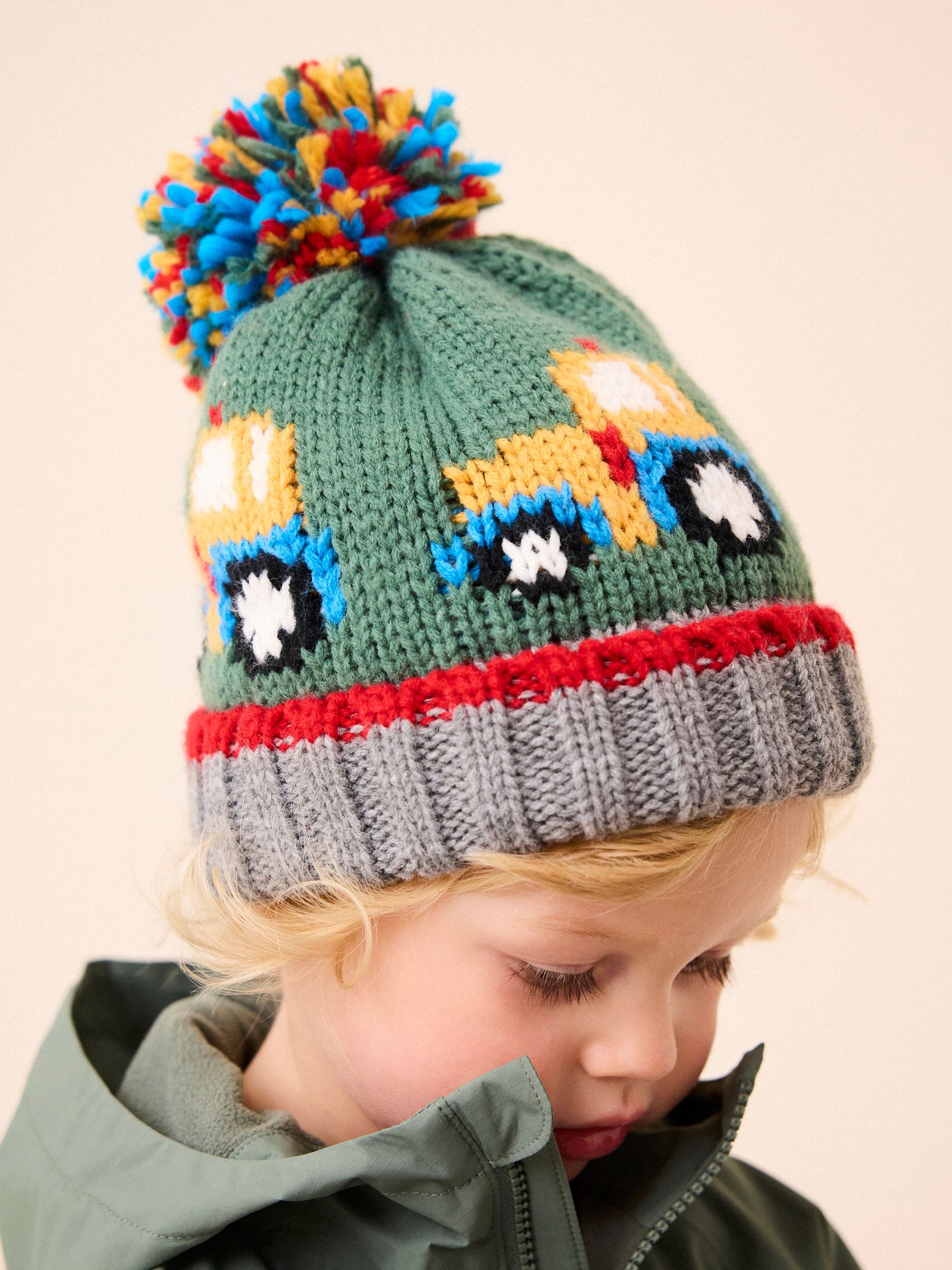 Buy Green Tractor Hat And Mittens Set (3mths-10yrs) from Next Poland