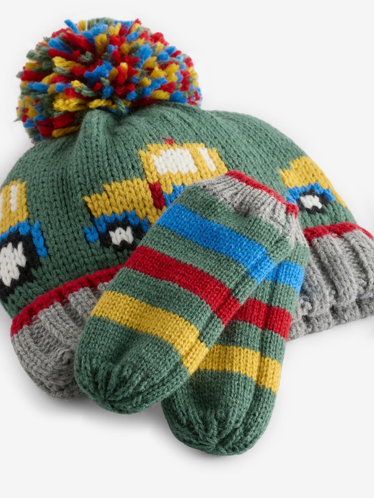 Green Tractor Hat And Mittens Set (3mths-10yrs) - Image 5 of 6