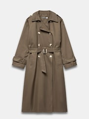 Mint Velvet Green Structured Trench Coat - Image 3 of 4